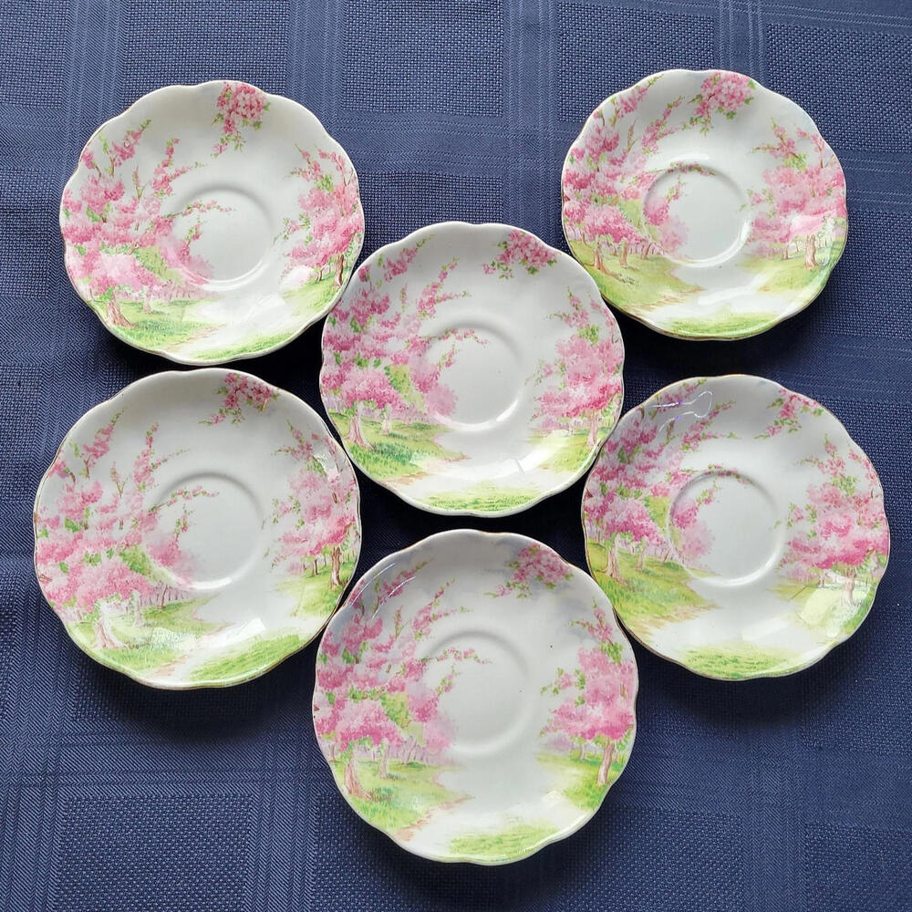 Royal Albert Blossom Time Replacement Saucer Only set of 6 England